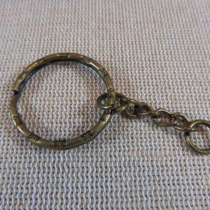 Porte-clés bronze à anneaux 53mm en métal – lot de 5