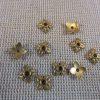 Coupelles fleur doré 8mm en métal apprêt bijoux