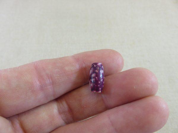 Perles ovale en bois violette tacheté 15x7mm - lot de 10