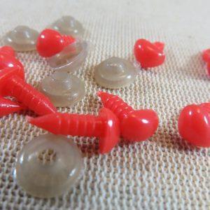 Nez de sécurité rouge 8mmx6mm amigurumi – lot de 10 museaux sécurisé