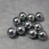 Perles grise 8mm ronde en acrylique - lot de 18