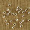 Perles en cuivre 5mm ronde coloris argenté - lot de 20