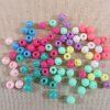 Perles ronde 6mm multicolore en acrylique - lot de 25