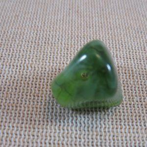 Grosse perle en résine verte effet Jade 23mm