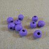 Perles en bois violette 8mm ronde - lot de 25