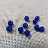 Perles en verre bleu saphir 4mm ronde - lot de 30