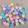Perles cœur acrylique bubblegum 8mm multicolore