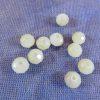 Perles facette en verre blanc opaque 8mm - lot de 20