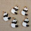 Breloques Panda métal émaillé pendentif animal 18mm - lot de 5