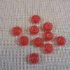 Perles soucoupe rouge 8mm en acrylique