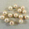 Perles verre style nacré 10mm ronde - lot de 15