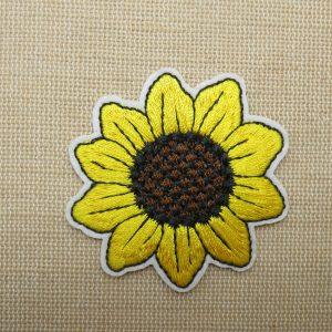 écusson fleur tournesol thermocollant – grand patch fleur du soleil