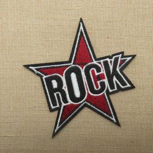Patch Rock étoile rouge écusson thermocollant pour vêtement