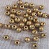 Perles en bois dorée 8mm ronde