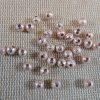 Perles laiton Or rose dépoli ronde 4mm