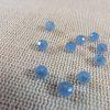 Perles à facette bleu 4mm en verre