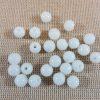 Perles en verre blanche 6mm ronde