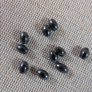 Perles hématite ovale grain de riz 6mmx4mm – lot de 20
