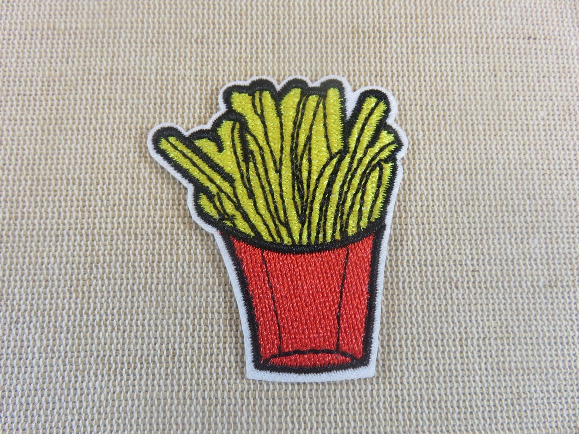 Patch thermocollant frites écusson brodé fast food
