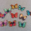 Boutons papillon bois multicolore couture scrapbooking - lot de 10