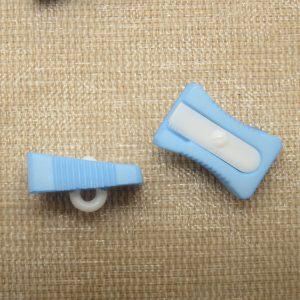 Boutons taille crayon bleu écolier 16mm bouton de couture – lot de 3