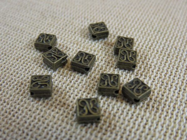Perles losange celtique bronze ancien 5mm