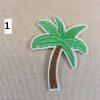 Patch thermocollant palmier écusson arbre noix coco textile