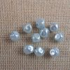 Perles facetté grise 6mm en acrylique - lot de 24