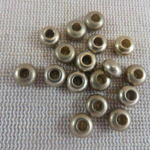 Perles entretoise donuts cuivre laiton 7mm – lot de 20
