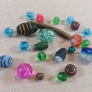 Assortiment de perles différentes couleurs forme et taille – 25pcs