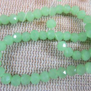 Perles à facette vert 4mm en verre – lot de 30
