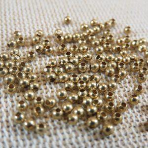 Perles de rocaille 3mm cuivre coloris laiton – lot de 200