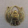 Pendentif scarabée doré Khéper 42mm pour bijoux égyptien