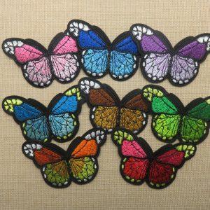 Patch papillon thermocollant – écusson papillon brodé pour vêtement