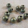 Perles ronde bronze 6mm en métal - lot de 15