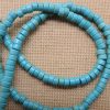 Perles Heishi pierre naturelle bleu turquoise 4mm - lot de 15