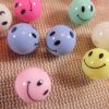 Perles Smile multicolore 10mm ronde en acrylique - lot de 20