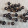 Perles en bois marron foncé 6mm ronde