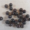 Perles en bois 8mm marron foncé ronde