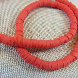 Perles Heishi rouge Katsuki rondelle 5mm – environ 300
