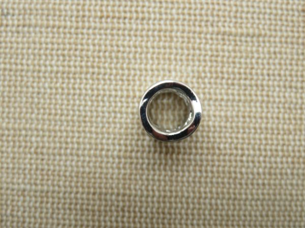 Perle colonne ajouré cœur cuivre argenté 12mm