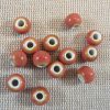 Perles céramique rouille 6mm