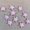 Breloques étoile rose émaillé sequins 12mmx11mm - lot de 10