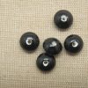 Perles soucoupe céramique noir 12mm