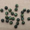 Perles 6mm vert foncé effet pierre marbré acrylique