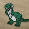 Patch dinosaure T-Rex vert écusson thermocollant à repasser