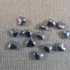 Perles cœur hématite 6mm argenté mat - Lot de 10