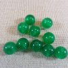 Perles jade 10mm verte ronde - lot de 10 pierre de gemme