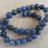 Perles Jaspe bleu 10mm ronde - lot de pierre de gemme