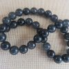 Perles Agate noir 8mm ronde pierre de gemme - lot de 10